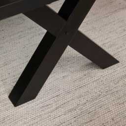 Charlotte Black Oak Extending Dining Table Set - 6 Seater - Nolan Fawn Linen Dining Chairs -  Black Oak Legs - thumbnail 6