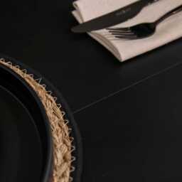 Charlotte Black Oak Extending Dining Table Set - 6 Seater - Nolan Fawn Linen Dining Chairs -  Black Oak Legs - thumbnail 4
