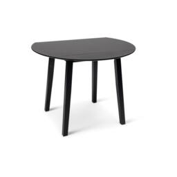 Charlie Black Round Dining Table - Drop Leaf - thumbnail 5