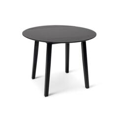 Charlie Black Round Dining Table - Drop Leaf - thumbnail 6