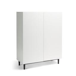 Jack Geometric Small Shoe Cabinet - 2 Door - White - thumbnail 6