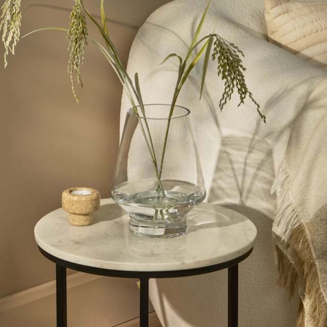 Lugano 22cm Glass Hurricane Vase - Clear - image 1