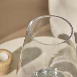 Lugano 22cm Glass Hurricane Vase - Clear - thumbnail 4