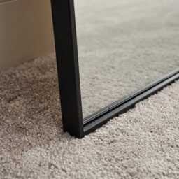 Hensall 140X40cm Metal Rectangular Mirror - Black - thumbnail 5