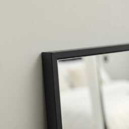 Hensall 140X40cm Metal Rectangular Mirror - Black - thumbnail 2