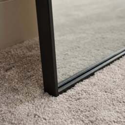 Hensall 140X40cm Metal Rectangular Mirror - Black - thumbnail 5