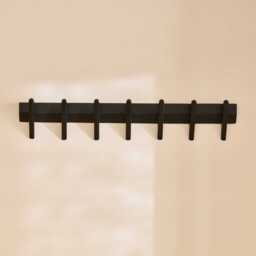 Roe Large Black Oak Coat Rack - thumbnail 4