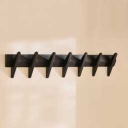 Roe Large Black Oak Coat Rack - thumbnail 3