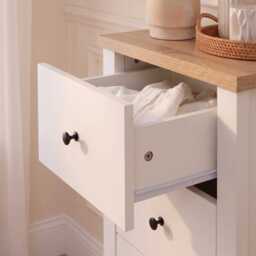 Bampton 5 Drawer Tallboy - Alabaster White - thumbnail 3