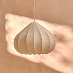 Lahsun 56cm Fabric Pendant Light - Natural - thumbnail 2