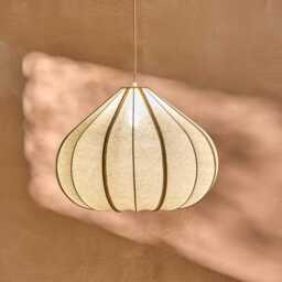 Lahsun 56cm Fabric Pendant Light - Natural - thumbnail 1