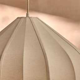 Lahsun 56cm Fabric Pendant Light - Natural - thumbnail 3