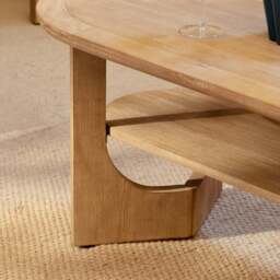 Shiro Wooden Garden Set with 3 Seater Sofa - 2 Shiro Armchairs with Delphi Oval Coffee Table and Side Table - thumbnail 4