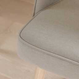 Marilyn Soft Beige Dining Chairs - Set of 2 - Whitewash Oak Legs - thumbnail 3