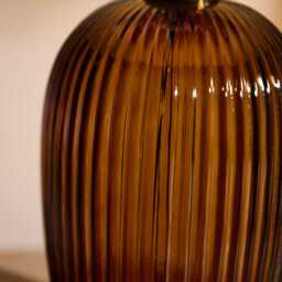 Ramsdell Dark Amber Glass Table Lamp Base - 31cm - thumbnail 6