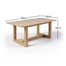 Valdis Mango Wood & Travertine Dining Table - thumbnail 5