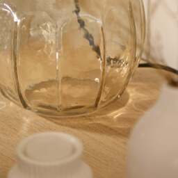 Midford 22cm Glass Table Lamp Base - Champagne - thumbnail 6