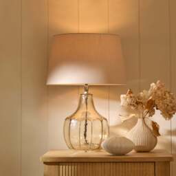 Midford 22cm Glass Table Lamp Base - Champagne - thumbnail 2