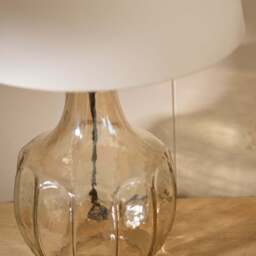 Midford 22cm Glass Table Lamp Base - Champagne - thumbnail 3
