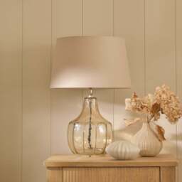 Midford 22cm Glass Table Lamp Base - Champagne - thumbnail 1