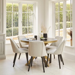 Rayna Jet Black Round Dining Table - thumbnail 2