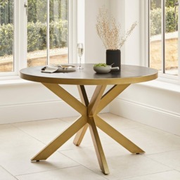 Rayna Jet Black Round Dining Table