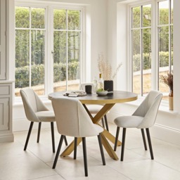 Rayna Jet Black Round Dining Table - thumbnail 4