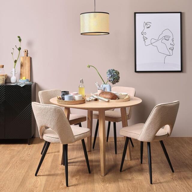 Charlie Pale Oak Dining Table - Drop Leaf - image 1