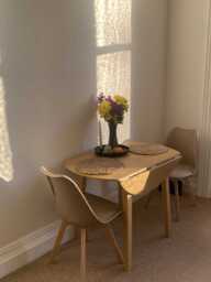 Charlie Pale Oak Dining Table - Drop Leaf - thumbnail 2
