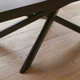 Amelia Black Extending Dining Table Set - 6 Seater - Bella Beige Dining Chairs - Black Legs - thumbnail 6