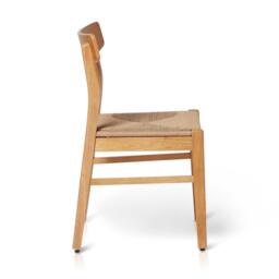Faye Pale Oak Wooden Woven Chairs - Set of 2 - thumbnail 4