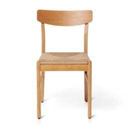 Faye Pale Oak Wooden Woven Chairs - Set of 2 - thumbnail 2