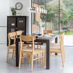 Faye Pale Oak Wooden Woven Chairs - Set of 2 - thumbnail 4