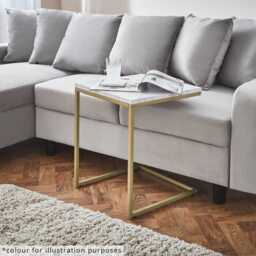 Jay Marble Effect Nest of Tables - Black Frame - thumbnail 3