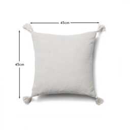 Otura 45x45cm Tasseled Cushion Cover - Natural - thumbnail 4