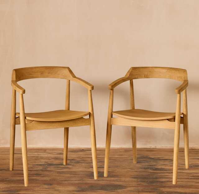 Carter Pale Oak Dining Armchairs - Set of 2 - image 1