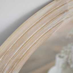 Kubu 70cm Wooden Round Mirror - Whitewash - thumbnail 4