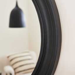 Langton 75cm Wooden Mirror - Black - thumbnail 5