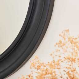 Langton 75cm Wooden Mirror - Black - thumbnail 4