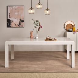 Magnus White Wood Dining Table - Extendable