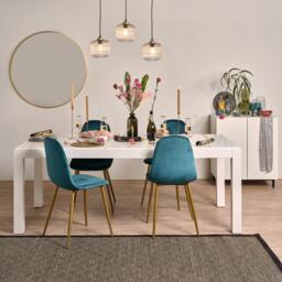 Magnus White Wood Dining Table - Extendable - thumbnail 5
