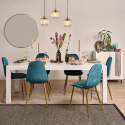 Magnus White Wood Dining Table - Extendable - thumbnail 4