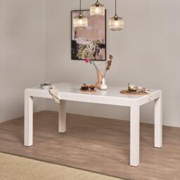 Magnus White Wood Dining Table - Extendable - thumbnail 2