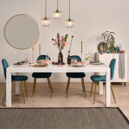 Magnus White Wood Dining Table - Extendable - thumbnail 3