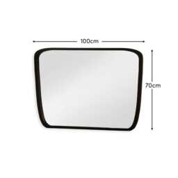 Farleigh Large Black Wooden Mirror - thumbnail 4