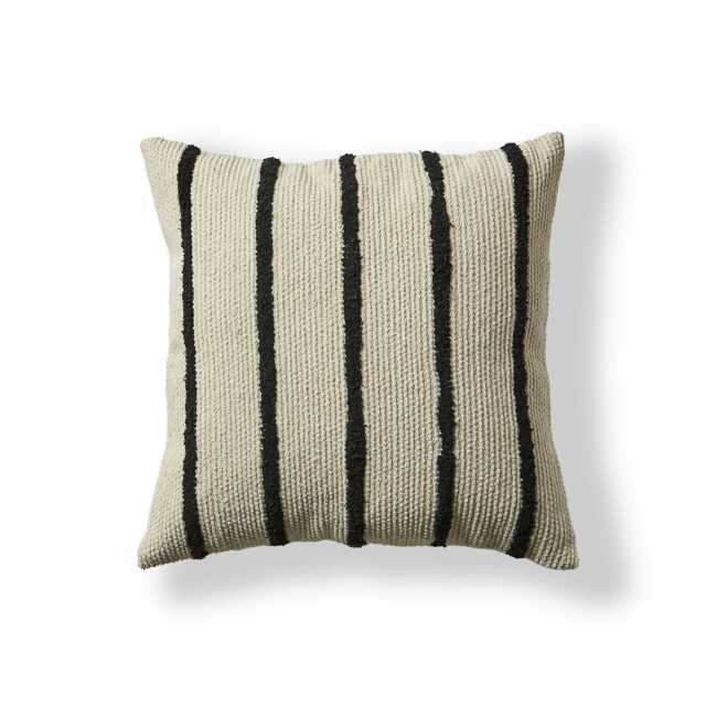 Evedon 50x50cm Cotton Cushion Cover - Black & Natural - image 1