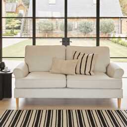 Evedon 50x50cm Cotton Cushion Cover - Black & Natural - thumbnail 4