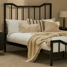 Evedon 50x50cm Cotton Cushion Cover - Black & Natural - thumbnail 6