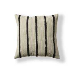 Evedon 50x50cm Cotton Cushion Cover - Black & Natural - thumbnail 1