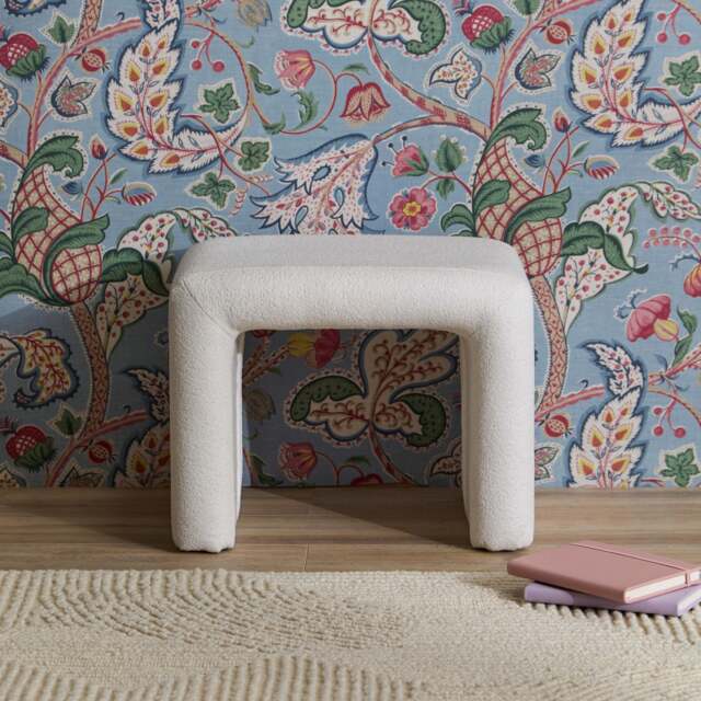 Kamiko Stool - Chalk White Boucle - image 1